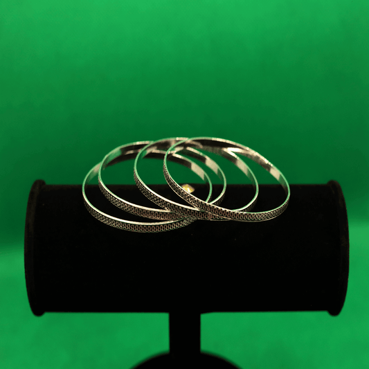 Intricate Wire Loop Everyday Wear Silver Bangles - Chaitanya Jewels